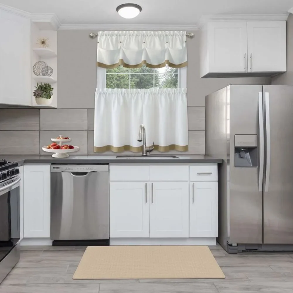 Embossed Kitchen Mats Cushioned Anti Fatigue, Non-Slip Leather-Like Kitchen